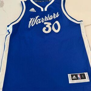 NBA Blue and White Warriors Jersey
